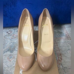 Fififa Nude Patent Leather Christian Louboutins 85mm